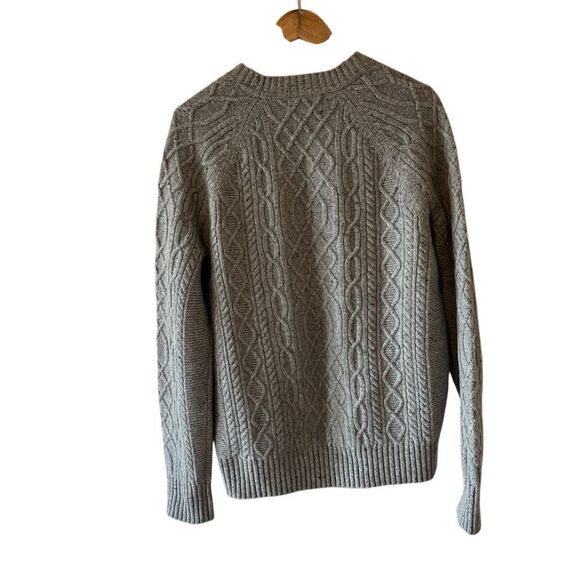 Banana Republic merino wool cable knit tweed sweater size Large - Picture 5 of 8